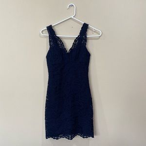 Beautiful navy blue lace dress